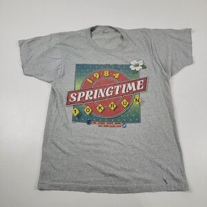 Vintage 80s Gulf Winds Track Club Springtime 10k run Shirt Large Single Stitch